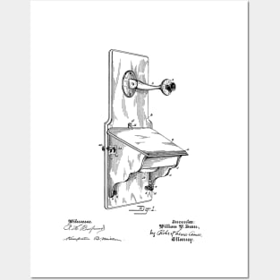 Telephone Wall Set Vintage Patent Hand Drawing Posters and Art